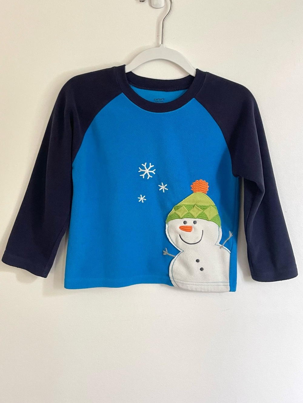 $5 💥Fleece Snowman Holiday Christmas Sweater Sweatshirt, Long Raglan Sleeve